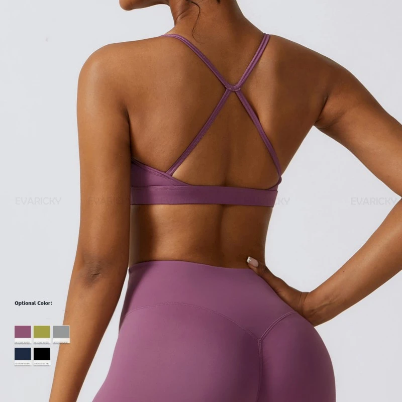 女性用バックレススポーツブラ